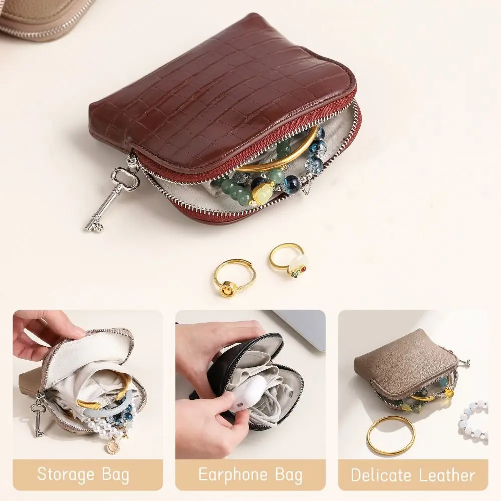 

Multi-Layered PU Leather Jewelry Storage Bag Elegant Soft Portable Jewelry Organizer Fashion Anti-lost Design