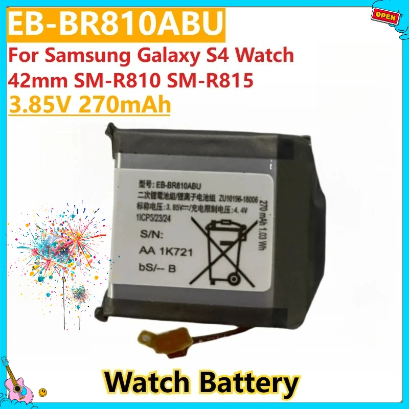 جديد استبدال بطارية الساعة EB-BR810ABU 3.85 فولت 270 مللي أمبير لساعة سامسونج جالاكسي S4 42 مللي متر SM-R810 SM-R815