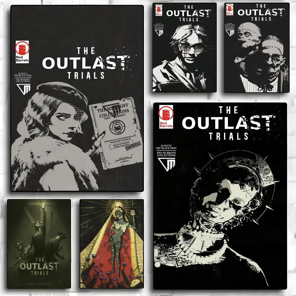 Horror Game The Outlast Trials Poster HD Art Sticky Wall Room Decor Home Waterproof Home Living Bar Aesthetic Decoration