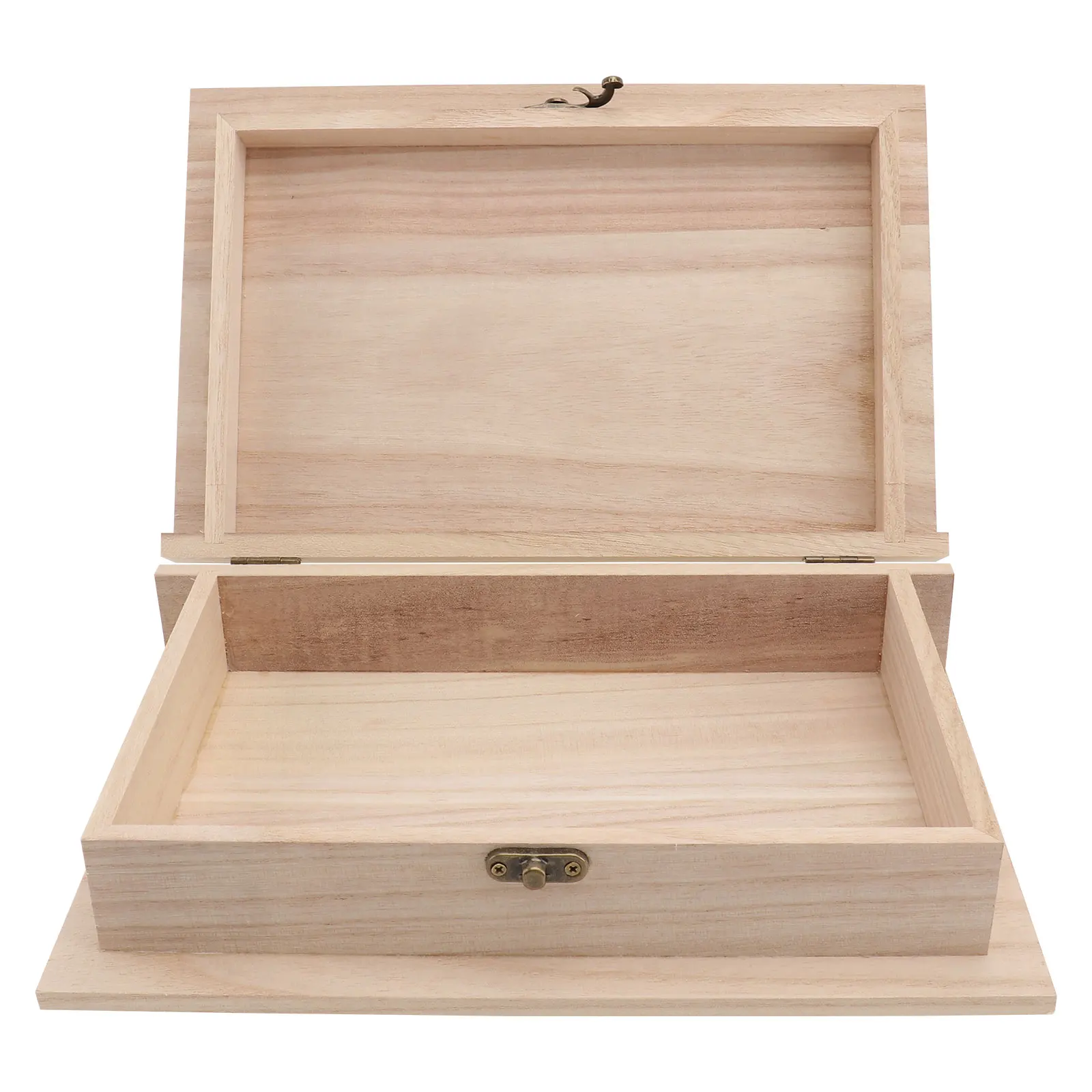 

1Pcs Portable Wooden File Box Desktop Storage Container for Home Office Document Organizer Book Storage Box