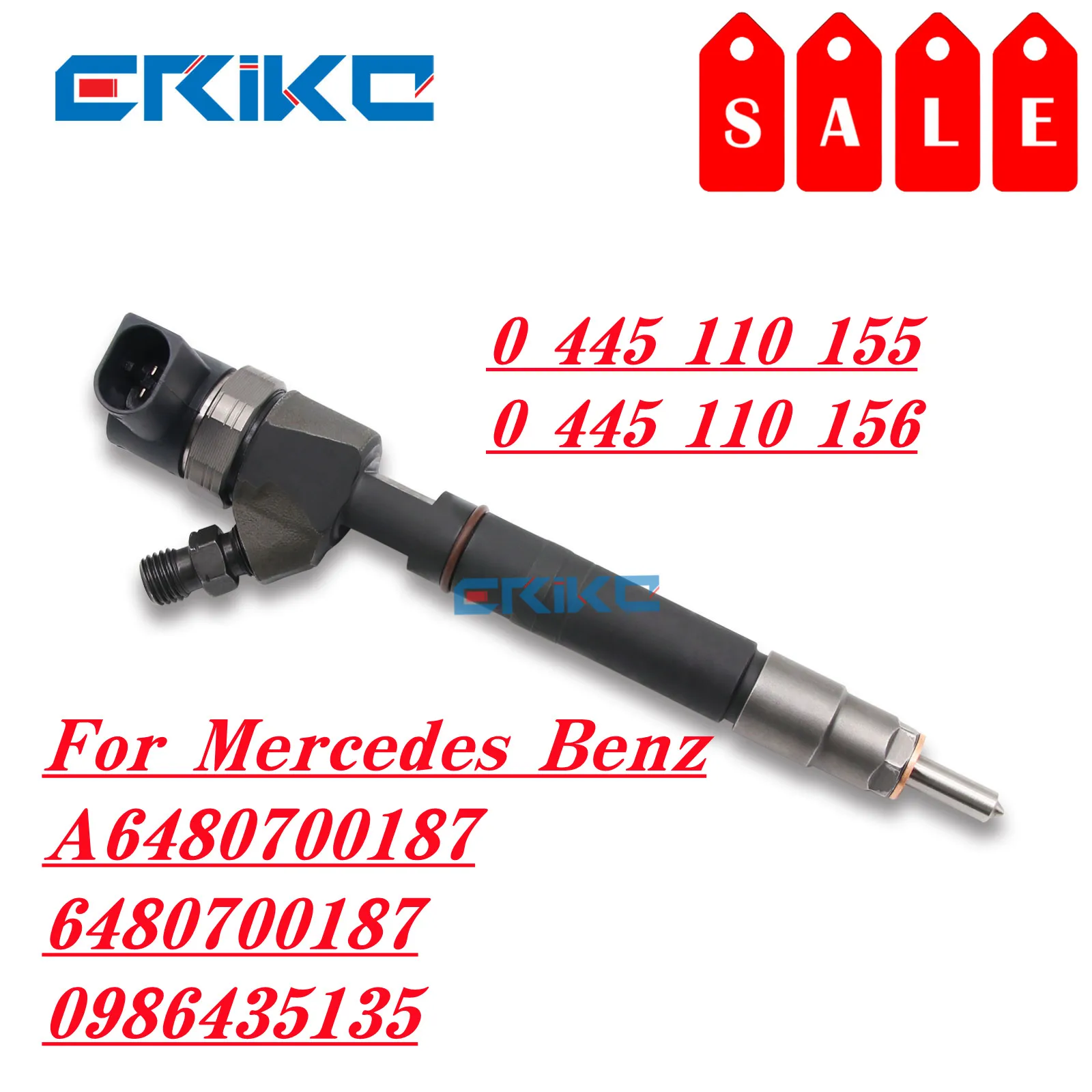 

NEW 0445110155 0445110156 Common Rail Injector A6480700187 6480700187 0986435135 For Mercedes Benz 0 445 110 155 0 445 110 156