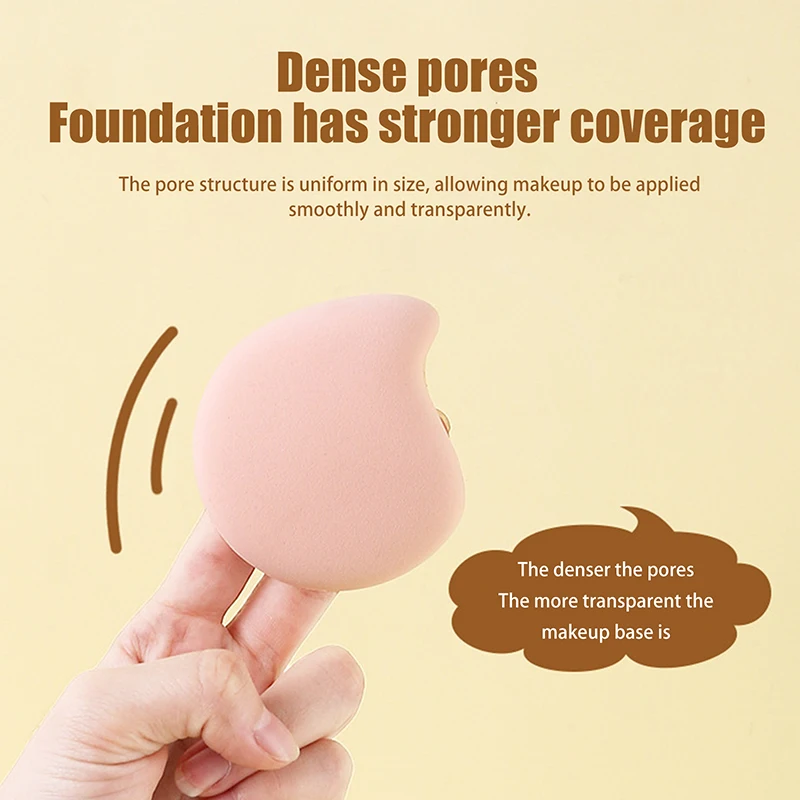 1 PCS Powder Puff Set Sponge Dry And Wet Dual-Use Leather Surface Flocking Makeup Puff Soft Skin-friendly Air Cushion