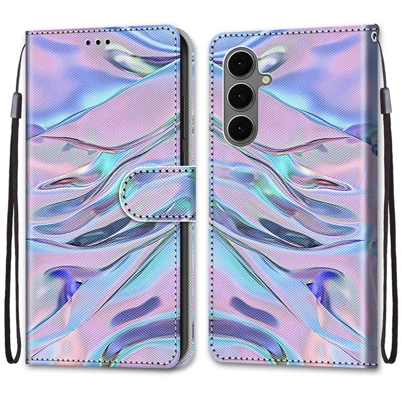 Etui z klapką z motywem kwiatowym do Samsung Galaxy S25 FE S25E Edge S 25 Ultra Plus 5G, skórzane etui portfelowe z funkcją podstawki, okładka książkowa, torba. — zdjęcie produktu 5
