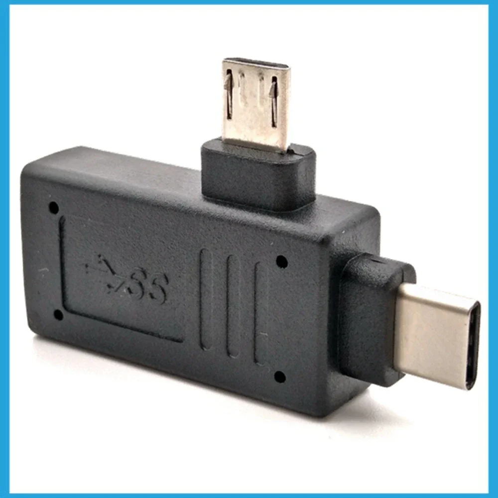محول OTG USB2.0 3.0 أنثى إلى Micro USB لهواتف Android، محول بيانات الكمبيوتر اللوحي، القرص الصلب، نوع C، 2 في 1