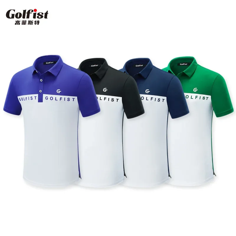 Spring Summer POLO T-Shirt 2024 Golf Wear Men Quick Dry Sport Suit Tennis Badminton Top Sportswear Casual Outfit Breathable