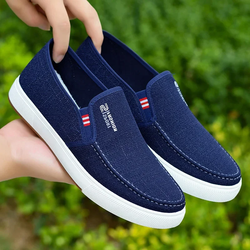 Men's Slip On Loafer Shoes, Breathable Lightweight Non-slip Canvas Shoes, Men's Sneakers, Spring And Summer