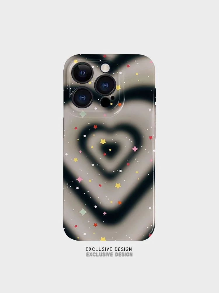 

INS Star Black Love Cartoon Phone Case for IPhone 15 14 11 12 13 Pro MaX 12 13 MINI Rabbit Mobile Phone Case for IPhone XR X MAX