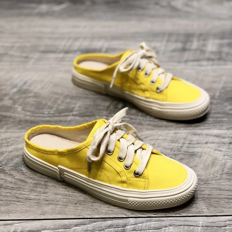 Women Shoes New Korean Version Mueller Slippers for Woman Fashion Canvas Casual Shoes Designer Shoe Designer Shoes Zapatos Mujer