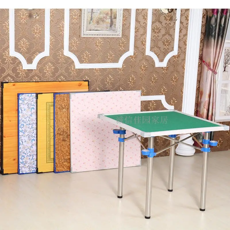 Foldable Mahjong Table Home Multi-Functional Portable Poker Desk Dinning Table Dual Use Game Table