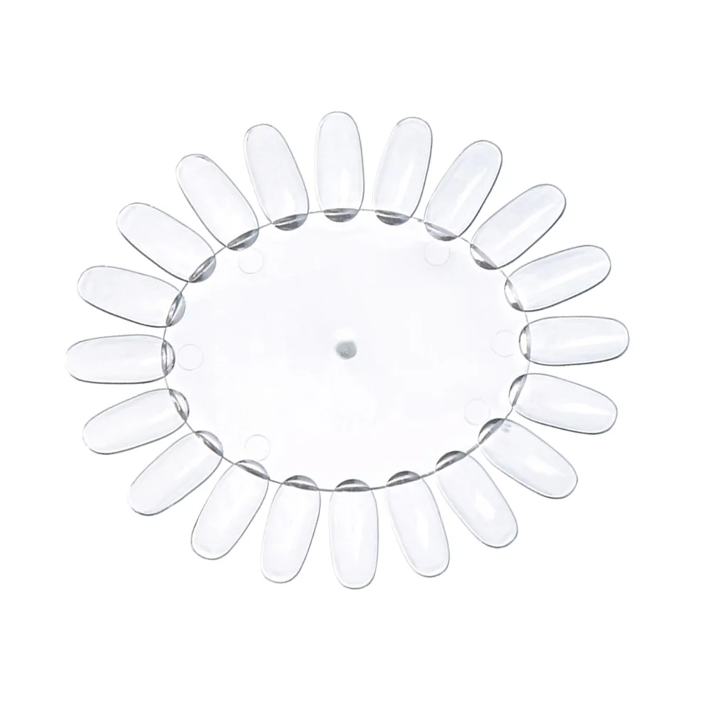 10pcs Sunflower Shaped Transparent Acrylic False Nail Board Nail Tips Nail Polish Display Board Polish Display Practice Wheel (T