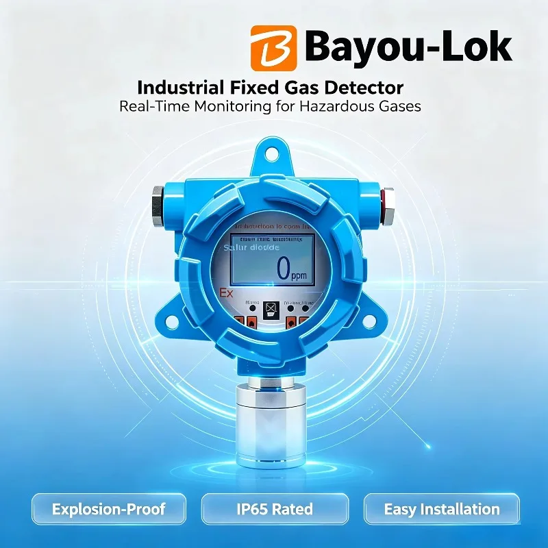 Industrial Explosion-proof Sulfur Dioxide Gas Detector Fixed SO2 Monitor LCD Display High Accuracy 1 Year Warranty Laboratory