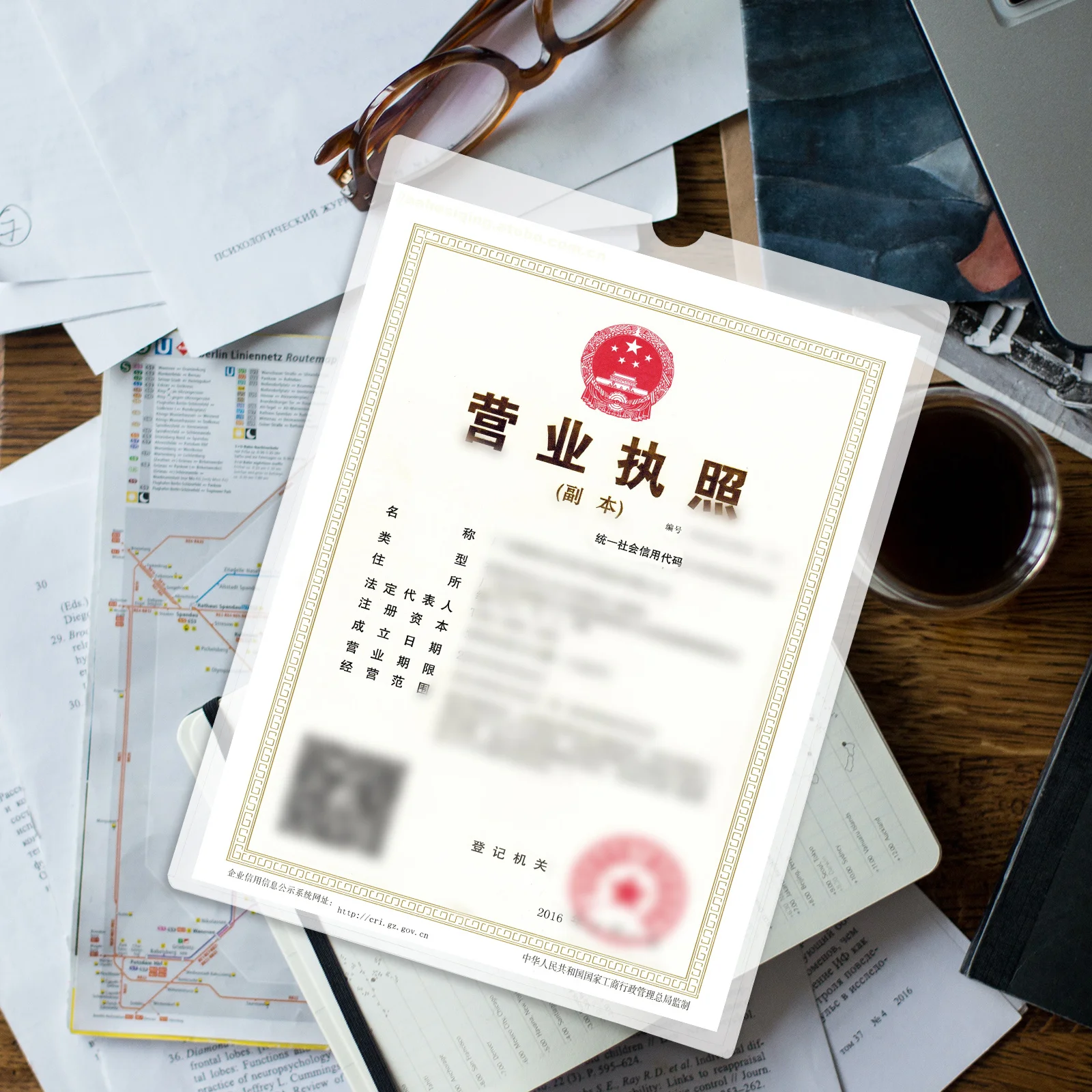 5Pcs Business License Protective Covers PVC Document Covers Multi-Functional File Protection for Certificates