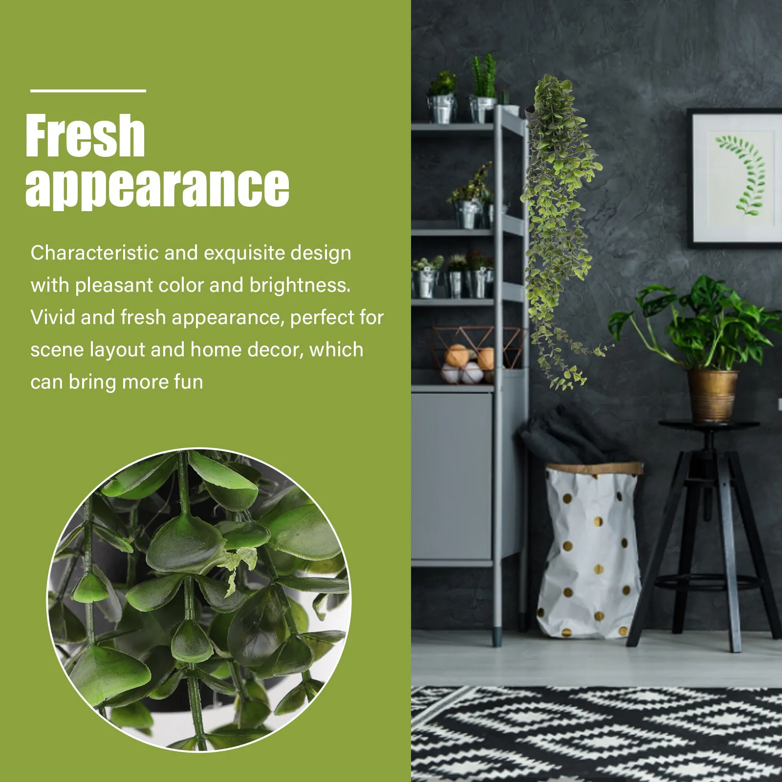 

2 шт. Искусственные растения в горшках, реалистичные имитации ротанговых лоз, настенный декор для дома, сада, забора, для использования в помещении и на улице, для вечеринок