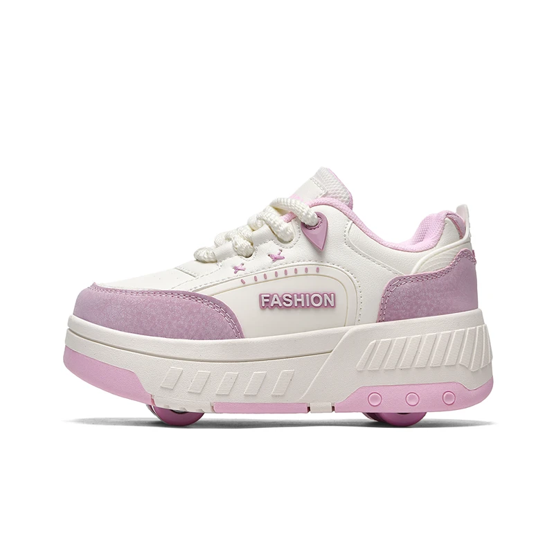 Childre Roller Skates Girls Four-wheel Wear Resistant Detachable Outdoor Sports Comfortable Entertainment Wheel Shoes For Kids_voghion.com