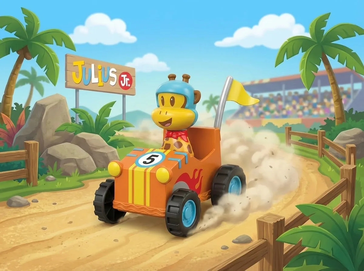 Julius Jr Clancy's Get Up & Go Kart toy Children's toys Toy car ornament NEW 2014 Fisher Price Fun toys