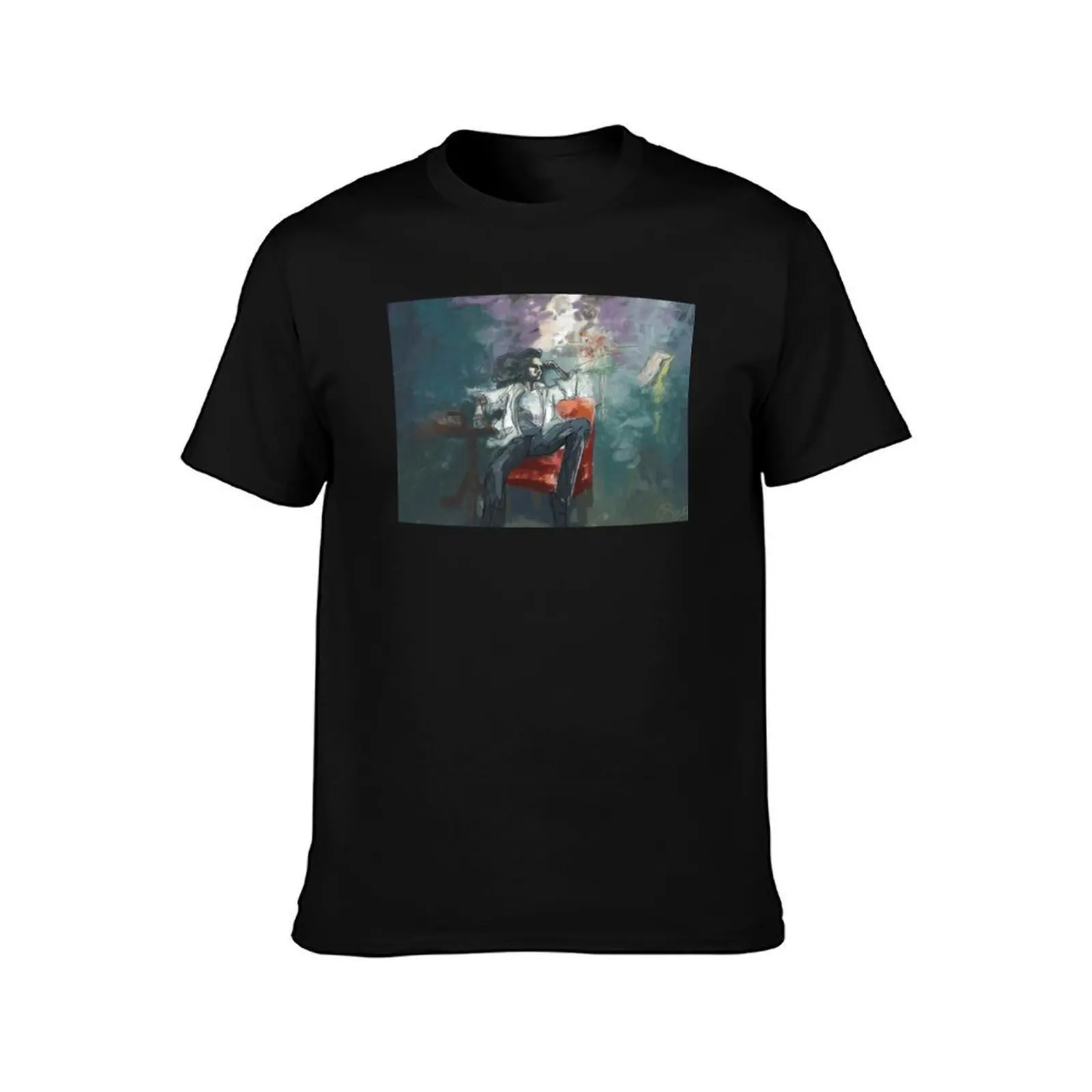 Hozier Digital Impression Painting, Wasteland, Baby! T-Shirt Simple Solid Color Crew Neck Tee