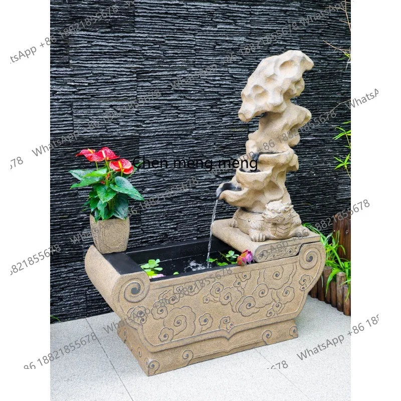 

Flowing water ornament outdoor courtyard circulating water landscape new Chinese entrance decorative fish pond landscaping