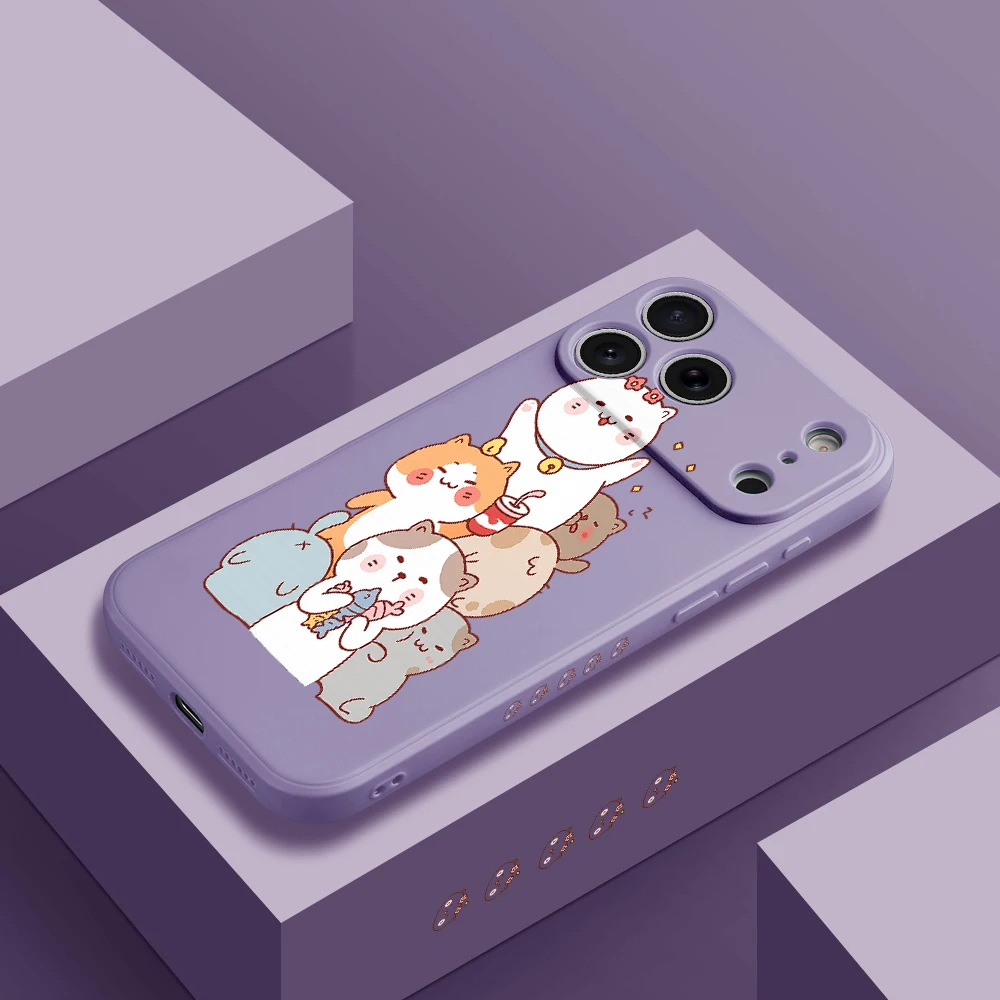 لطيف القط نمط غطاء من البولي يوريثان كوكه آيفون 17 ProMax 17 الهواء 16 15 14 13 12 11 برو ماكس XS Max7 8 Plus 16e 16 Plus #1