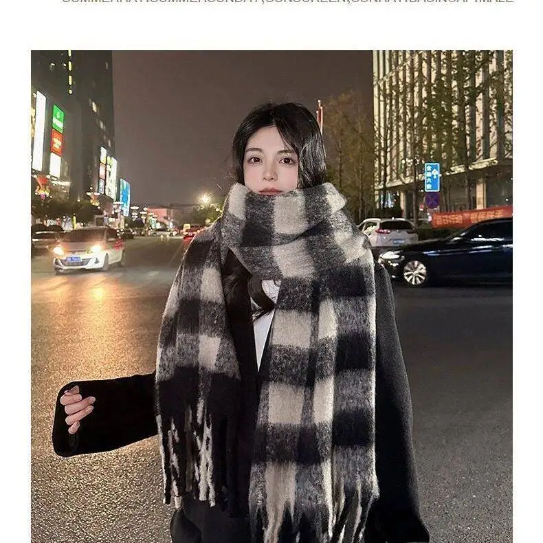 

Warmth Level Atmosphere New Style Small Version Cashmere Scarf Women's Trendy Neck Warmer Universal Yang Jing Brand Winter Es...