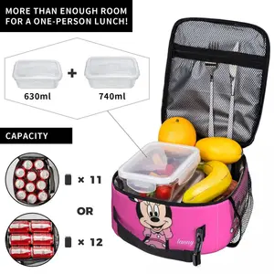 Personalized Disney Mickey Mouse, Minnie Cartoon, portable thermal refrigerator, outdoor picnic lunch 10 Main Sales Bolsa Bolsa - №6