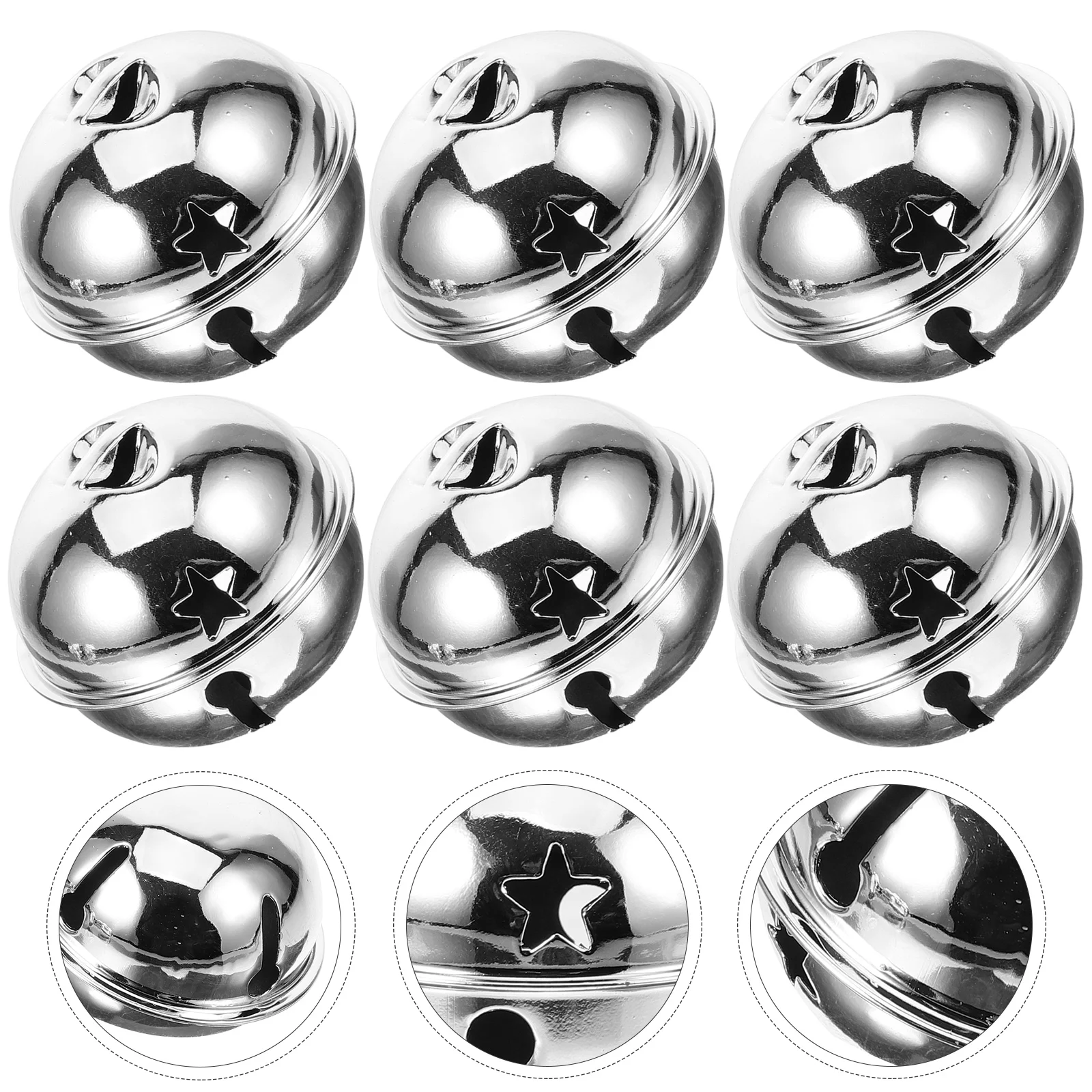 Jingle Bell Charms Homecoming Mum Supplies Christmas Ornament 50mm Bells DIY Crafts Round Child