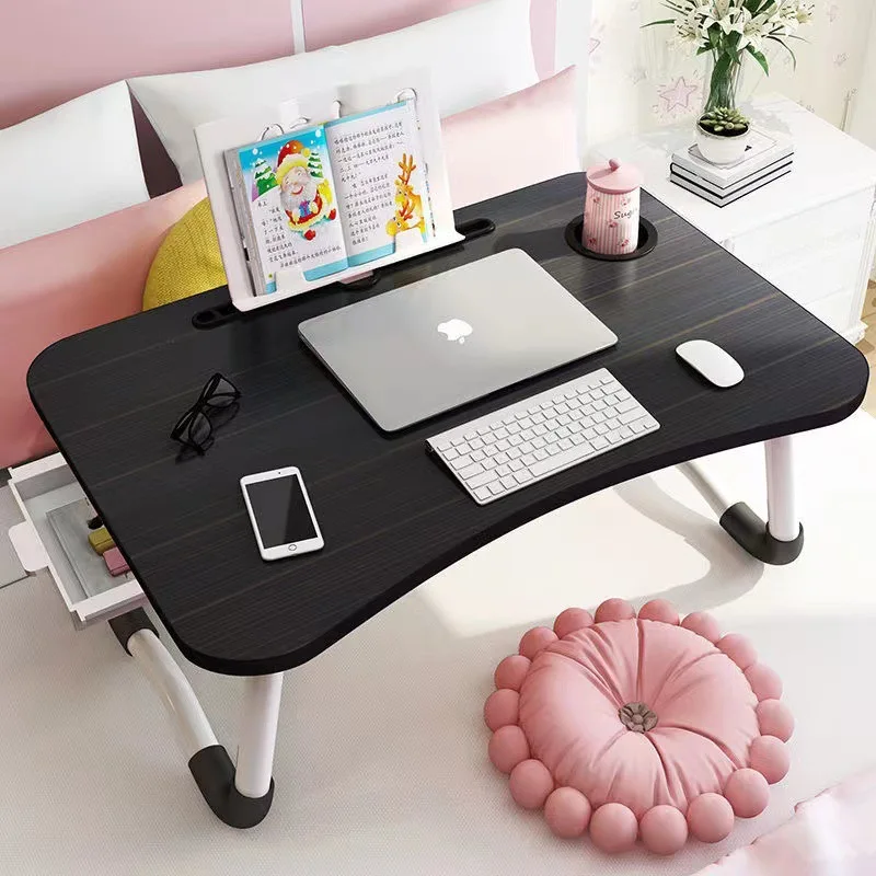 Aoliviya Folding on Bed Small Table Lazy Laptop Desk Bay Window Small Table for for Dormitory Homework Mini Table for iPad