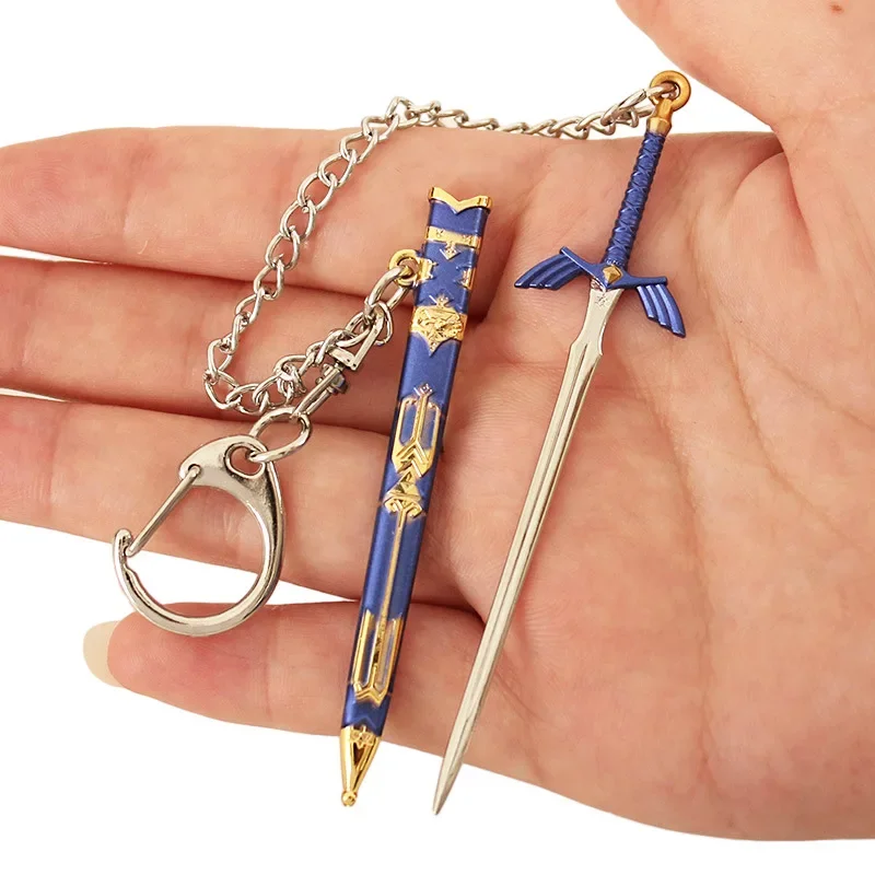 The Hyrule Game Keychain for Boys, The Tears of The Kingdom Figure, Link Master Sword, 9cm, Peripheral Toys, Gifts