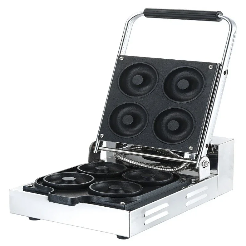 Commercial donut machine, food grade coated non-stick pan, waffle stall, stainless steel body