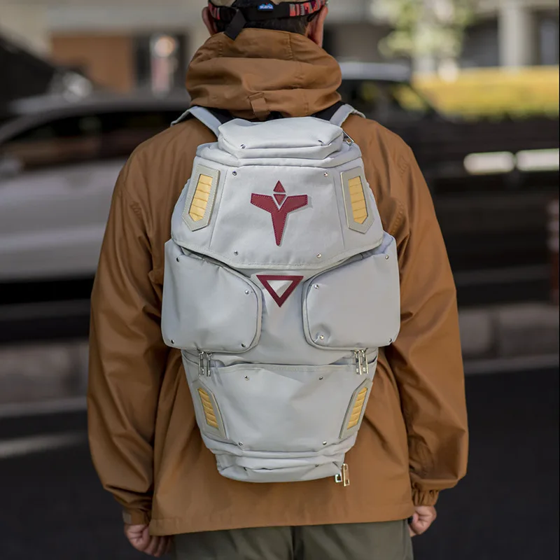 

Gundam Shield Backpack for Men Women Sports Outdoor Backpack Cartoon Portable Large Capacity Storage Bag Casual Travel Backpack