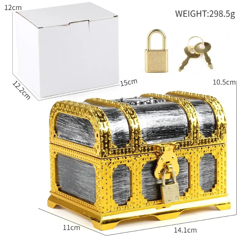 Zabawki meblowe Piracka skrzynka skarbów Antyczne przedmioty kolekcjonerskie Jinbao Plastikowe zabawki Interakcja rodziców i dzieci Udawaj, że bawisz się Hobby