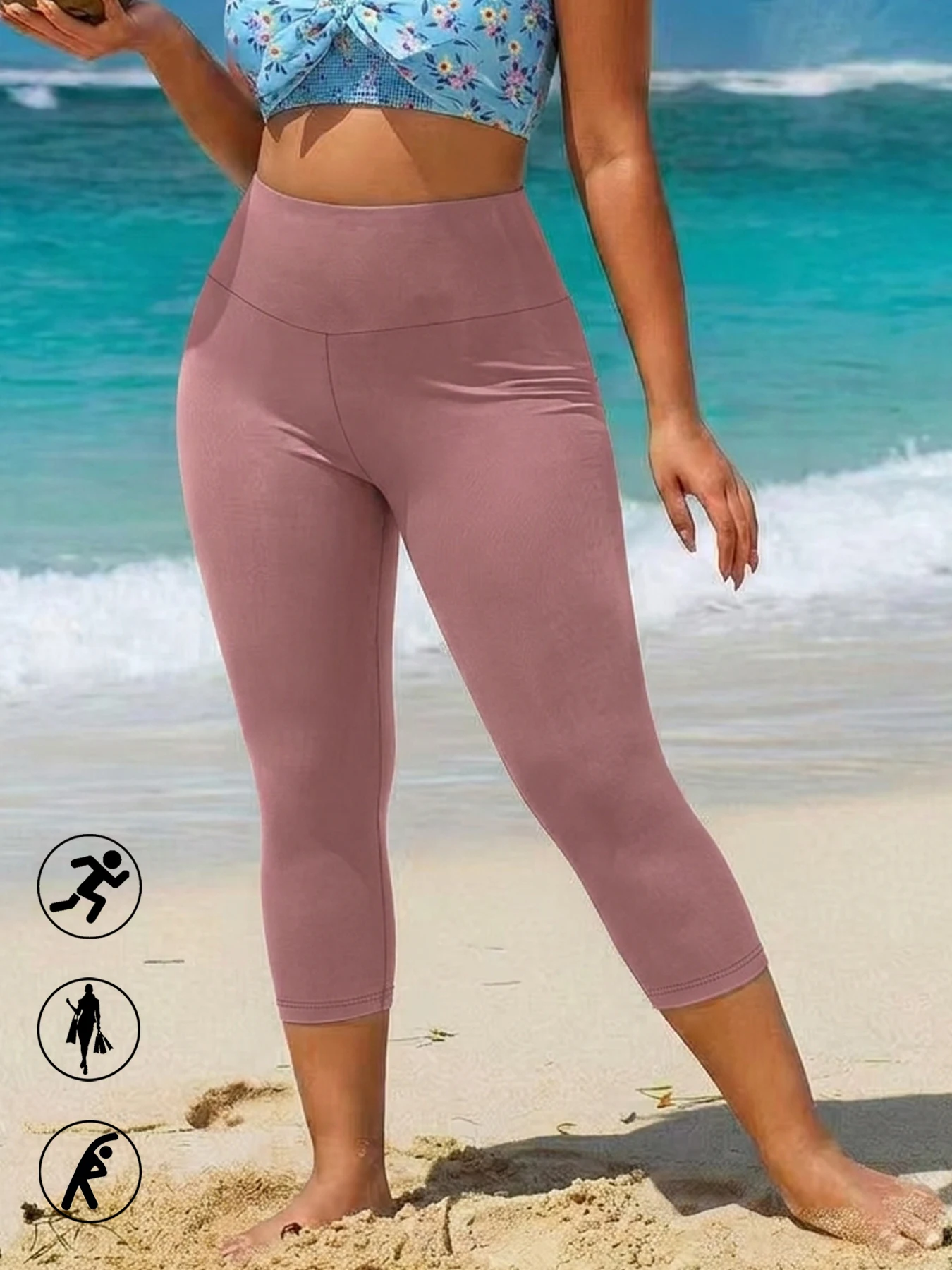 

Plus Size Leggings for Women Super soft High Waisted Tummy Control Yoga Capri Pants No See Through Workout Running Leggings