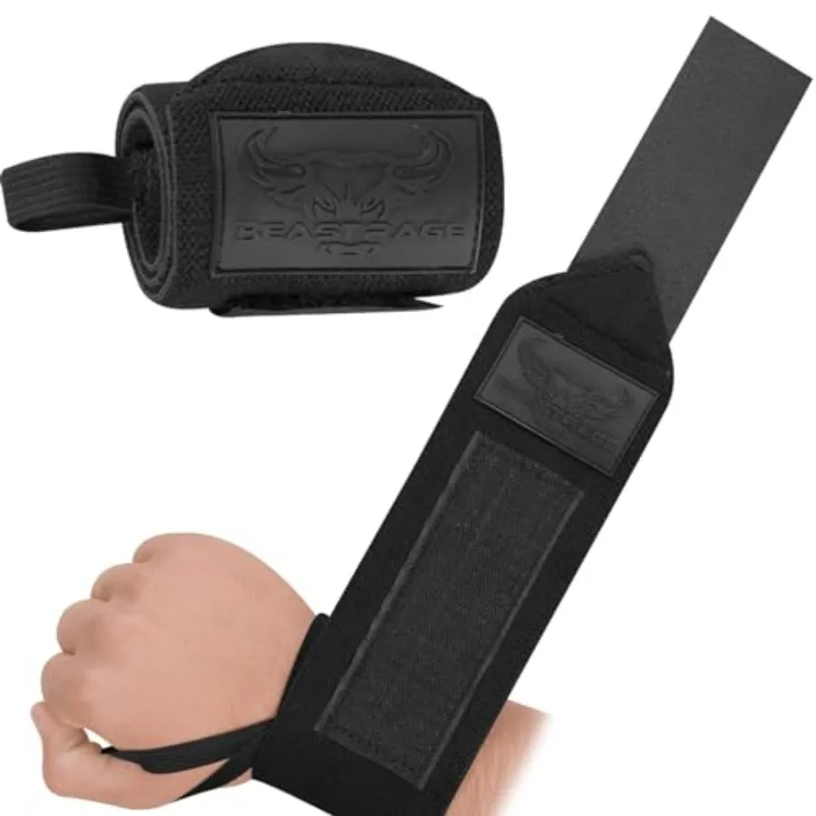 

Wrist Wraps for Weightlifting - Adjustable Lifting Straps With Thumb Loop for Enhanced Gym Support, Powerlifting, Bodybuilding