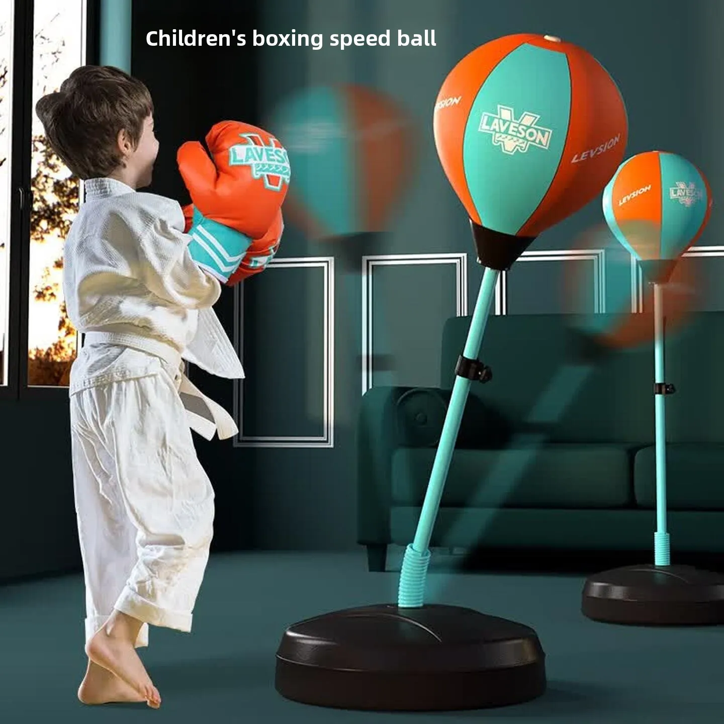 Kids Standing Boxing Reflex Ball Speed Punching Target Freestanding Training Toy Stress Relief Home Exercise 어린이 복싱 트레이너
