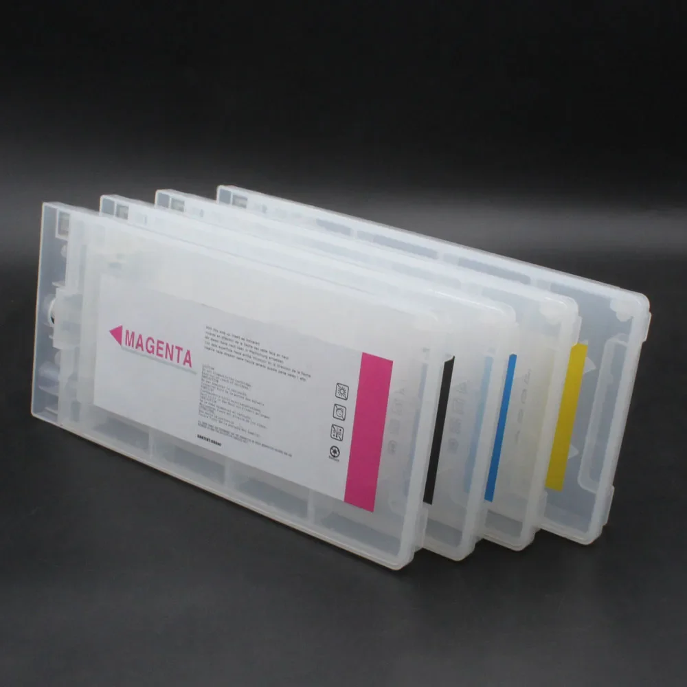 

4PCS x 500ml Empty Refillable Ink Cartridg with one time chip T7011-T7014 for Noritsu D701 D703 D705 D1005 Dry MiniLab Printer