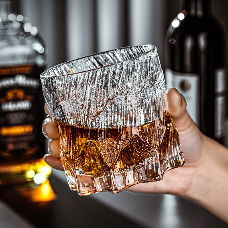 

Stone pattern whiskey - household foreign crystal beer cup light luxury high-end red wine glass