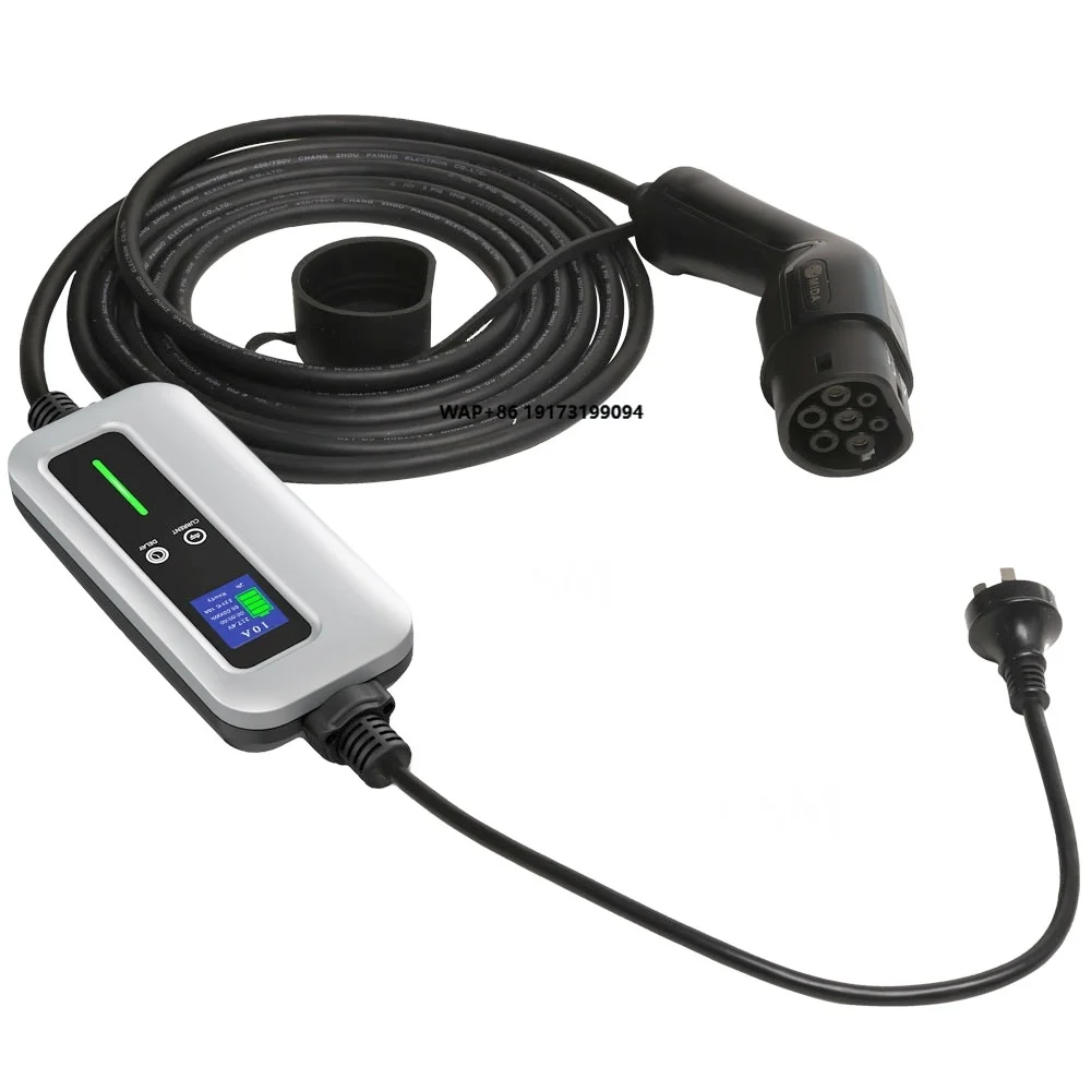 

AU Plug 32A Type2 7KW Electric Vehicle Portable EV Charging Station with 5M Cable