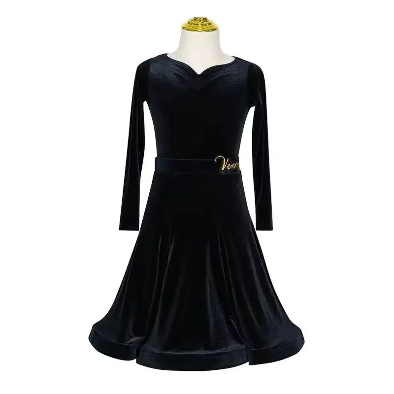 Latin dance training suit, new split two-piece competition suit for women and children  dance skirt