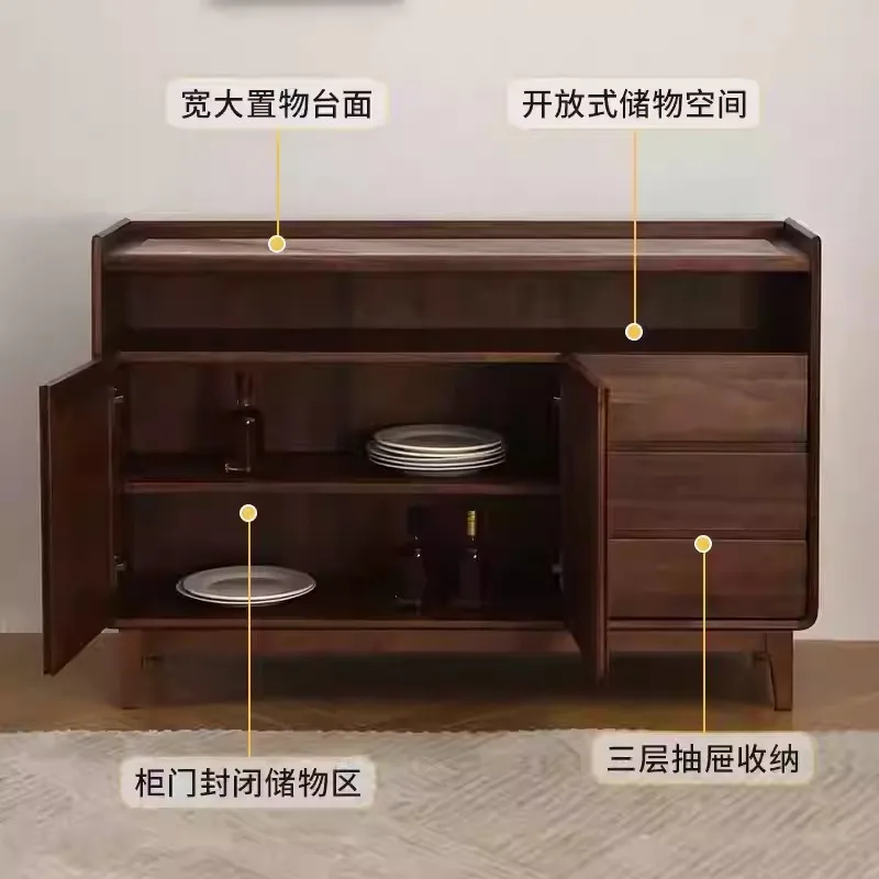 

Customizable North and South American dining side solid wood bedroom bucket integrated living room dresser storage cabinet