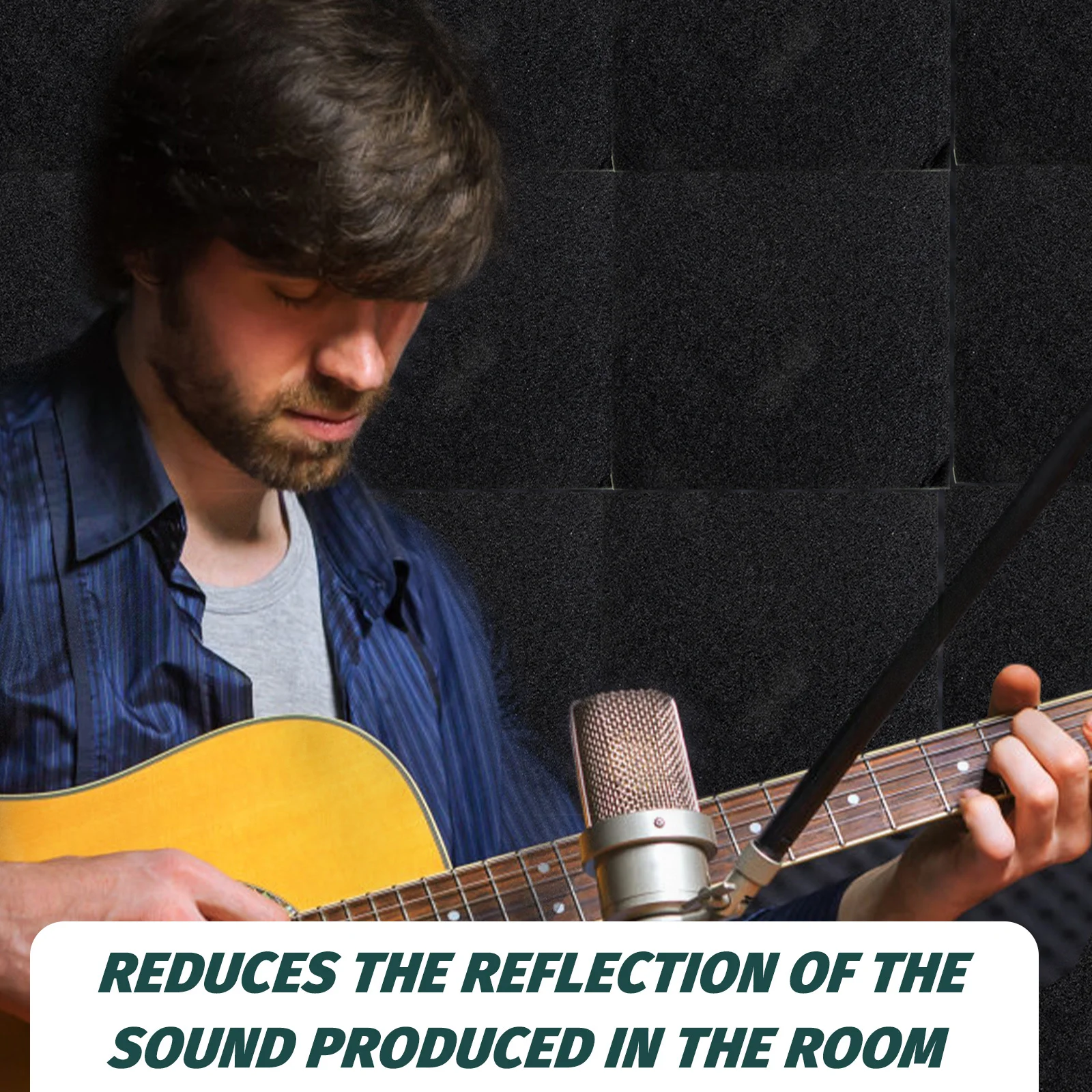 

4Pcs Acoustic Soundproof Panel Thick Dense Sound Absorbing Block for Studio Soundproofing Wall Ceiling Noise Reduction Supplies