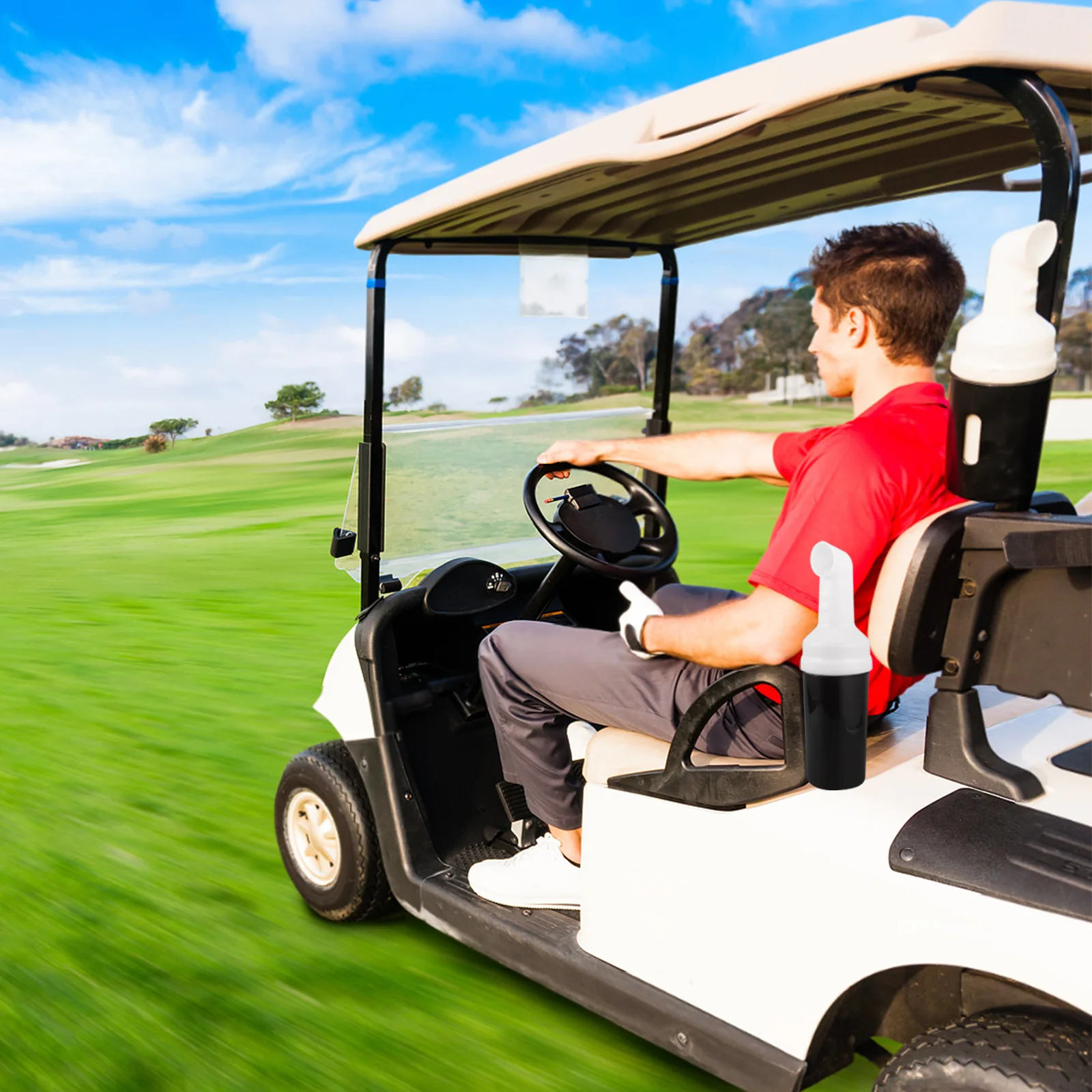 Golf Cart Sand Bottle Attachment Small Container Holder No Drilling Divot Repair Sand Holder for Golf Trolley Accessories Course