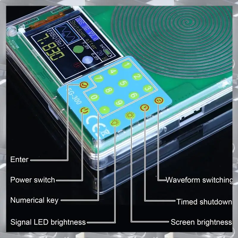 Hot Selling-DDS Function Signal Generator 0.001Hz-200Khz Signal Generator 0.001Hz-200Khz Frequency Sine+Square+Triangle+Sawtooth