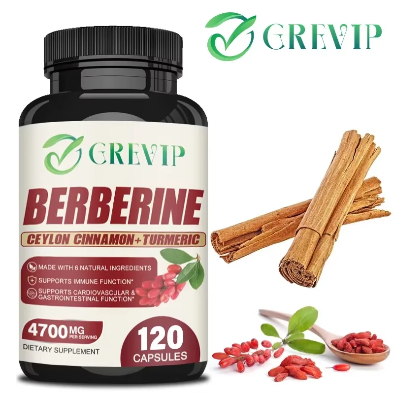 

Berberine Capsules - Contains Ceylon Cinnamon - Supports Heart Health, Immune System, Cardiovascular HealthSupplements