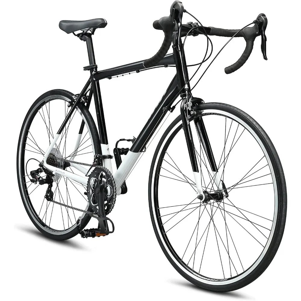 

Adult Road Bike, Aluminum Frame, Flat and Drop Bar Options, Multiple Speed Drivetrain, Carbon Fiber Fork, 700c Wheels