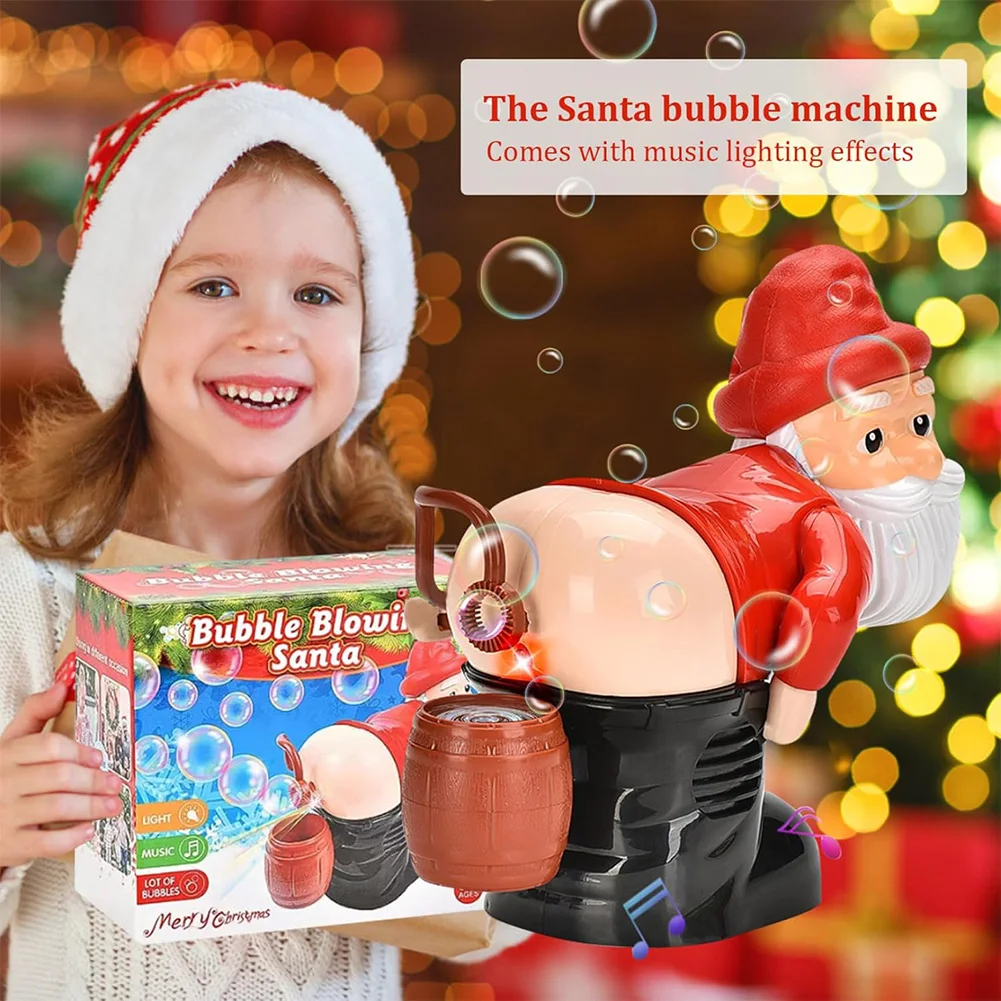Kerstman Bubble Machine Grappige Bellenblazer met 60 ml Oplossing Automatische Scheet Bellenblazer Speelgoed Bubble Maker Speelgoed Feestartikelen
