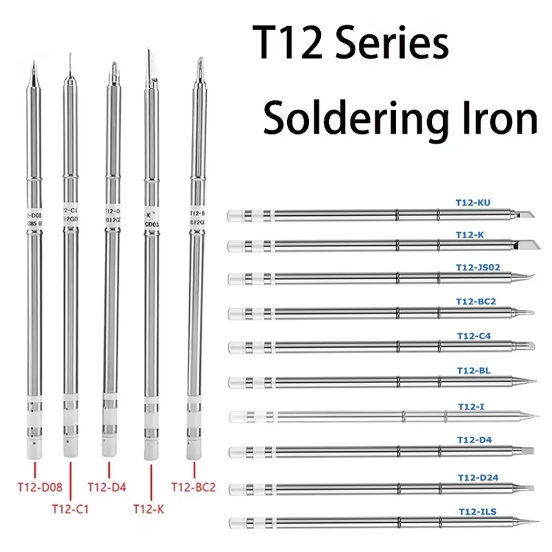 Паяльные жала серии T12 T12-D24 T12-K T12-I T12BC2 T12-D24 Сменные паяльные жала Сварочное оборудование