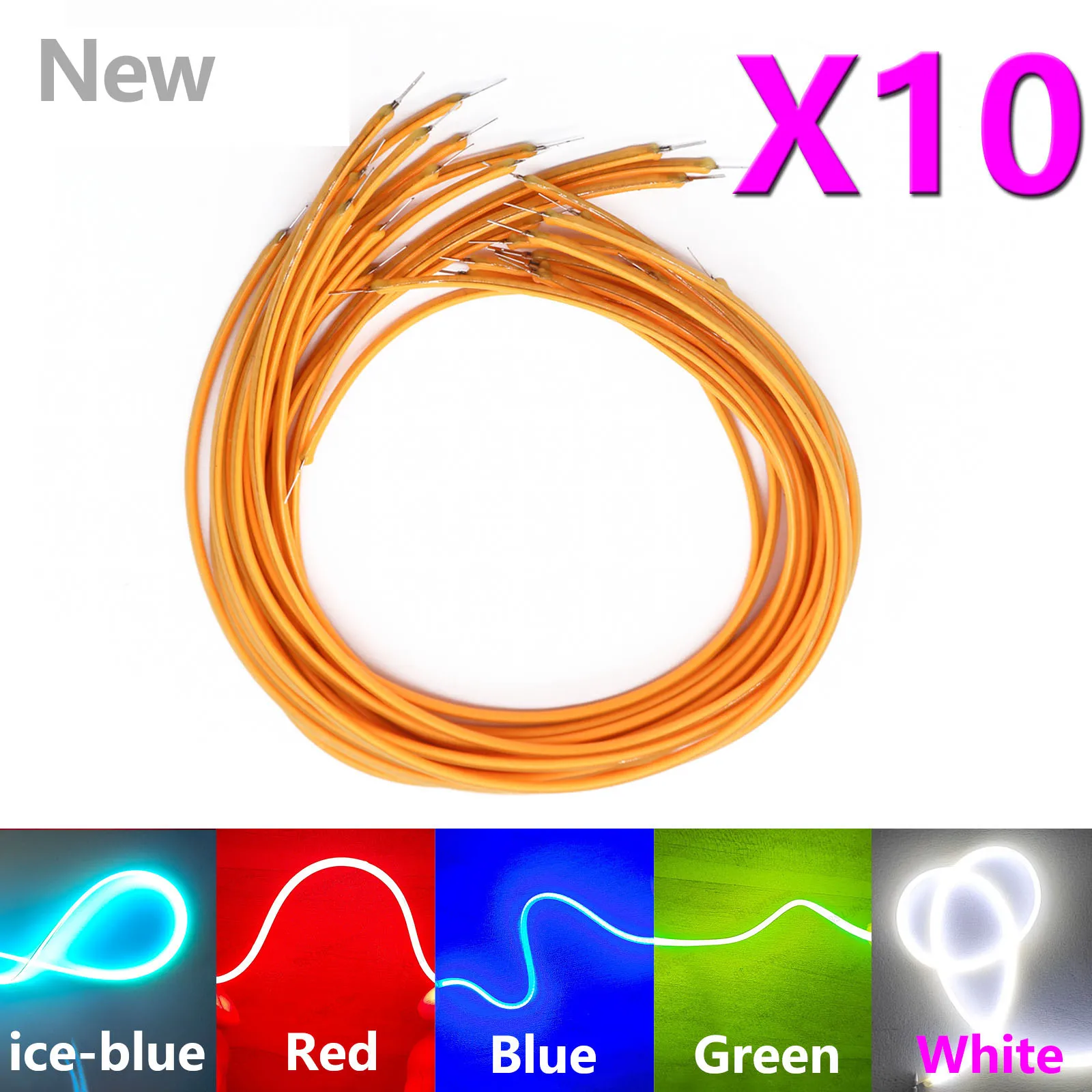 10Pcs 3V White LED COB Flexible Filament 80mm 60mm 255mm 130mm Retro Edison Bulb Lamp Parts LED Diode Lighting Strip Decoration