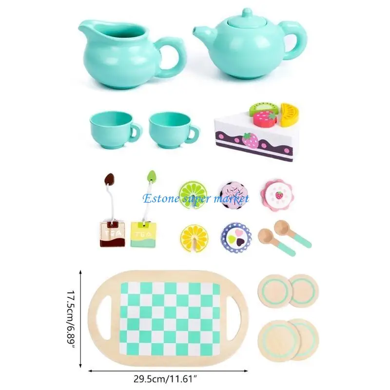 Service à thé interactif 090B pour enfants, jeu simulation, fête du thé l'après-midi, jeu rôle