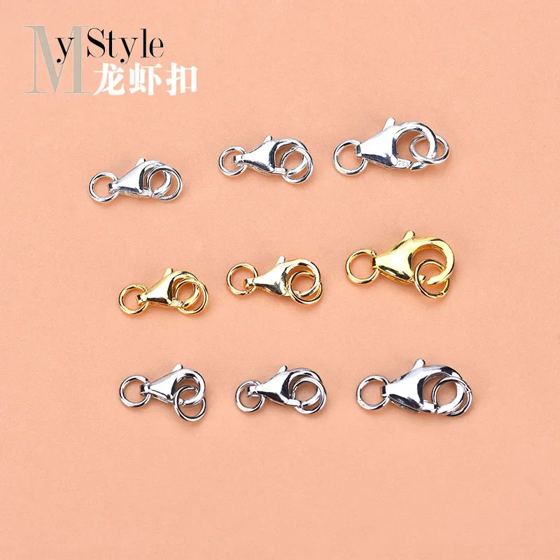 5PCS S925 Sterling Silver Bracelet Necklace clasp lobster clasp spring buckle water drop buckle handmade DIY accessories