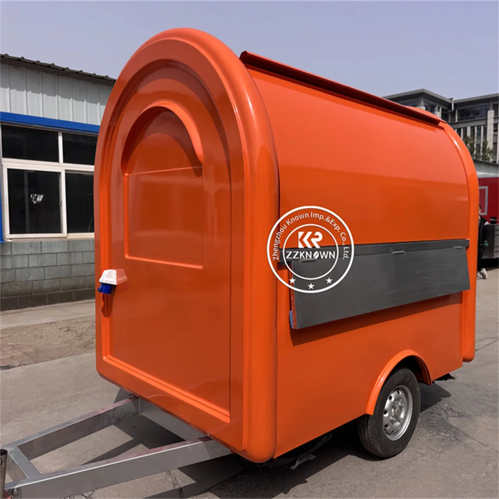

Concession Mobile Food Truck Trailer Ice Cream Hot Dog Cart Coffee Vending Kiosk Street Catering Trailer with Full Kitchen Equip