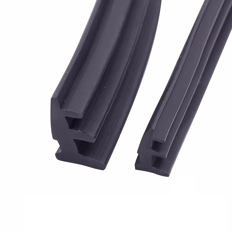 Gap Cover Aluminium Window Door Seals Glass Edge Encloser Seals Rubber Gaskets Cushion Black